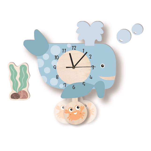 Kinder Wanduhr in Flamingo-Form