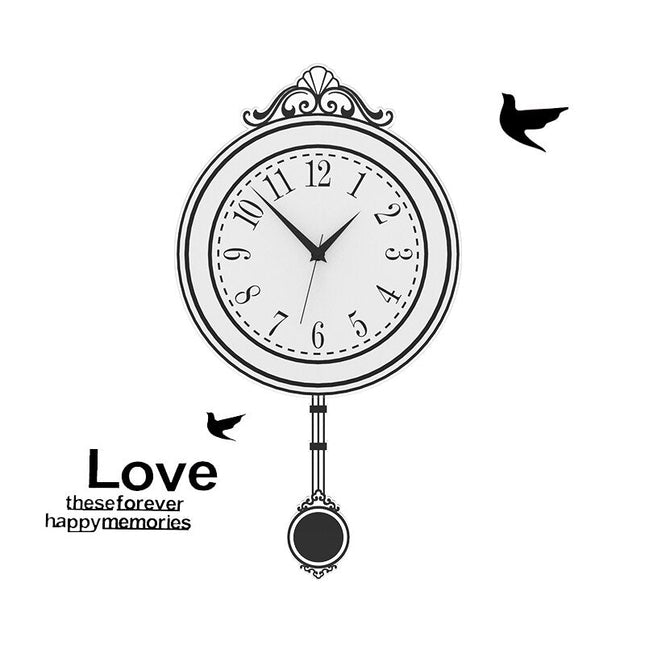 Moderne Design Pendeluhr Wanduhr blau