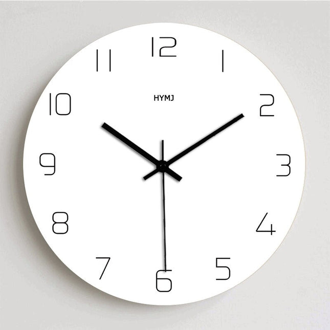 Runde Wanduhr Marmor und Glitzer