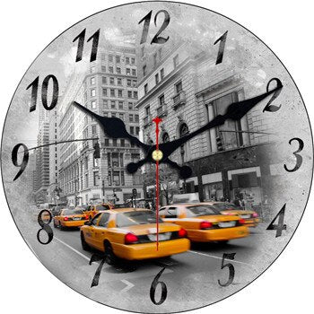 Retro Wanduhr Paris mit Oldtimer