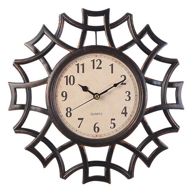 Dekorative Wanduhr im Vintage-Sonnendesign