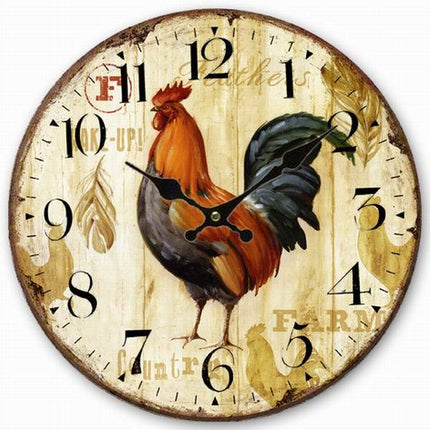 Bunte Vintage Wanduhr im Pariser Bistro-Stil