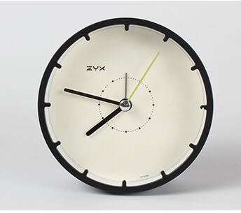 Minimalistische runde Tischuhr ohne Ziffern