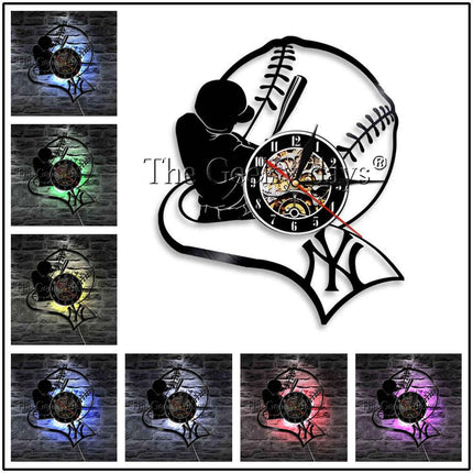 Baseball Schallplattenuhr als Sport-Geschenk