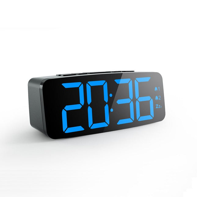 Digitalwecker mit großer blauer LED-Anzeige