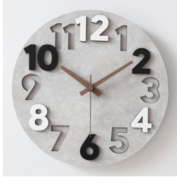 Moderne Küchenuhr in Betonoptik 3D