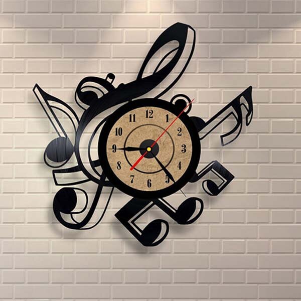 Musiknoten Schallplattenuhr als Geschenk für Musiker
