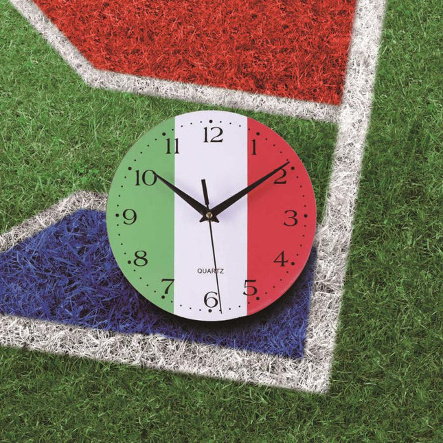 Wanduhr Design Spanien Flagge für Fans