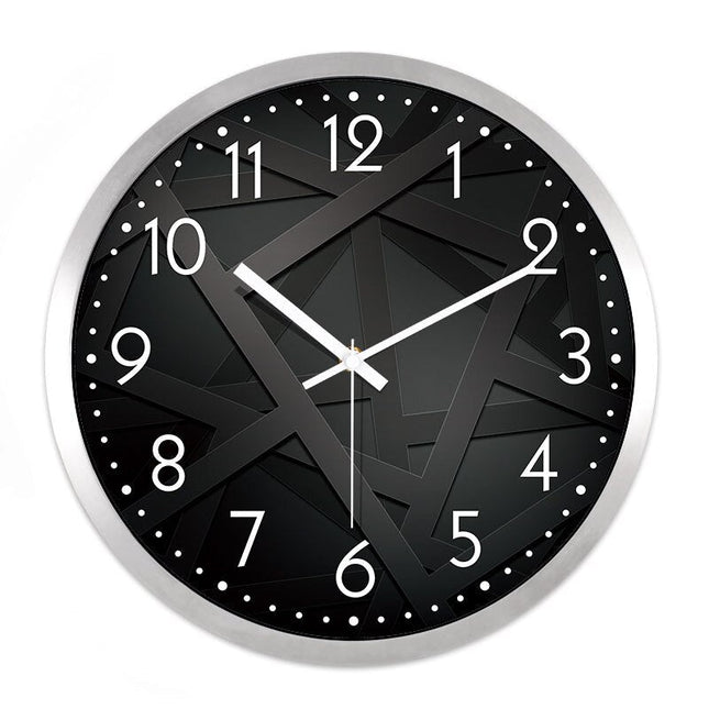 Moderne schwarze Wanduhr abstraktes Design