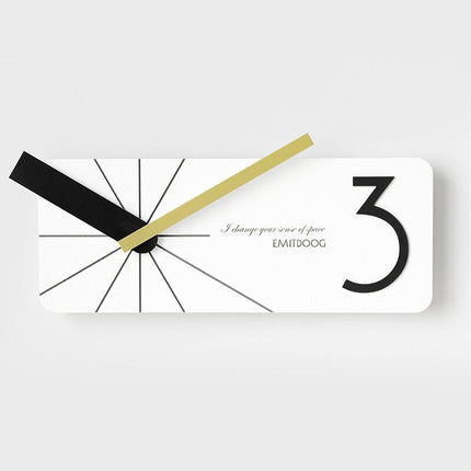 Rechteckige Wanduhr modernes minimalistisches Design