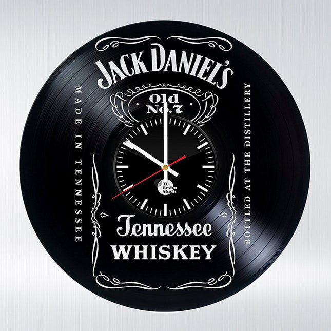 Jack Daniel's Logo Schallplattenuhr Vinyl