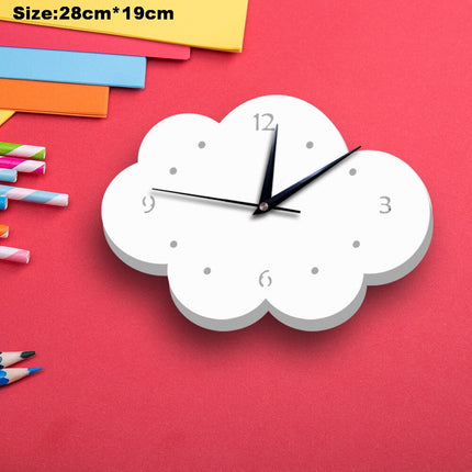 Weiße Kinder Wanduhr in Raketen-Form