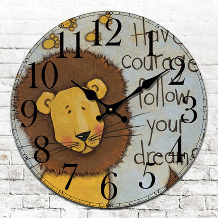 Runde Wanduhr für Kinder mit Eulenmotiv