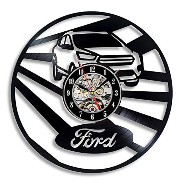 Mustang Auto Schallplattenuhr für Autofans Geschenk