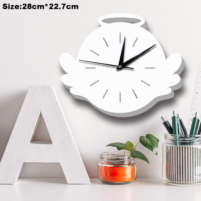 Weiße Kinder Wanduhr in Raketen-Form