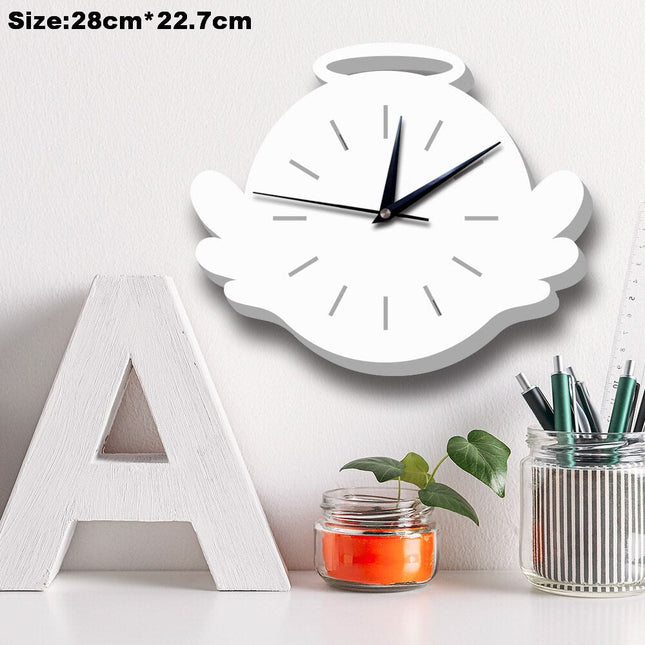 Weiße Kinder Wanduhr in Raketen-Form