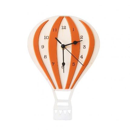 Wanduhr Heißluftballon Holz fürs Kinderzimmer