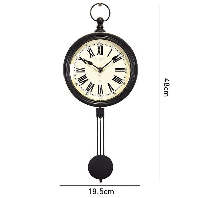 Retro Pendeluhr mit Zahnrädern Steampunk