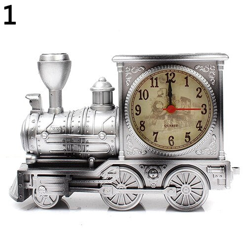 Tischuhr im Design einer Vintage-Lokomotive