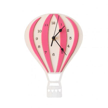 Wanduhr Heißluftballon Holz fürs Kinderzimmer