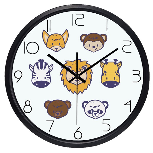 Wanduhr für Kinderzimmer mit Mops-Motiv