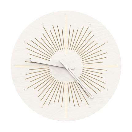 Design Wanduhr modern mit Sonnenstrahlen