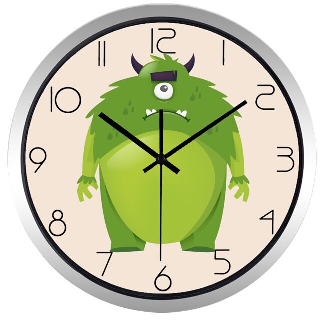 Wanduhr für Kinderzimmer mit Mops-Motiv