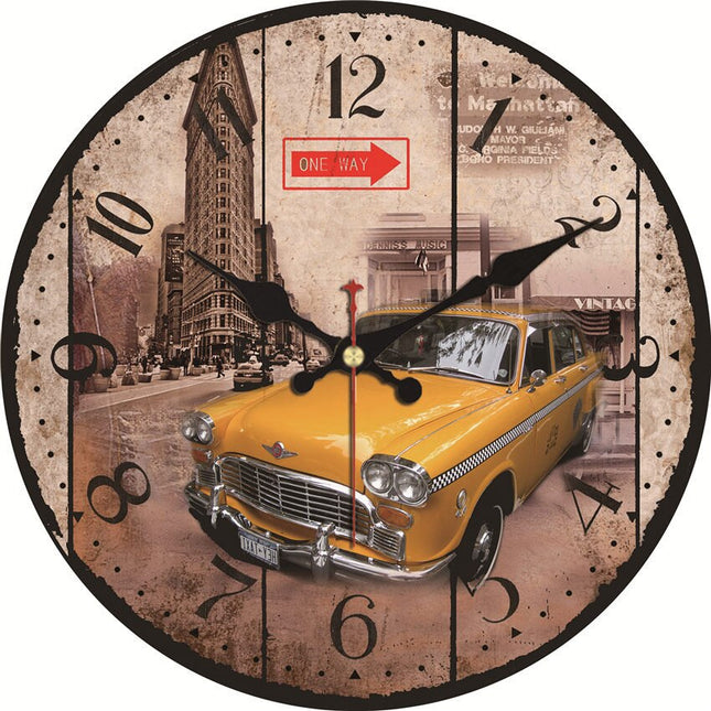 Retro Wanduhr New York Taxi