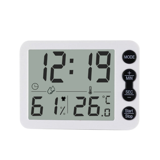 Kompakter Digitalwecker mit Temperatur und Luftfeuchtigkeit
