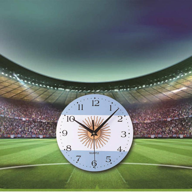 Wanduhr Design Spanien Flagge für Fans