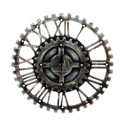 Vintage Wanduhr Zahnrad im Maschinen-Look