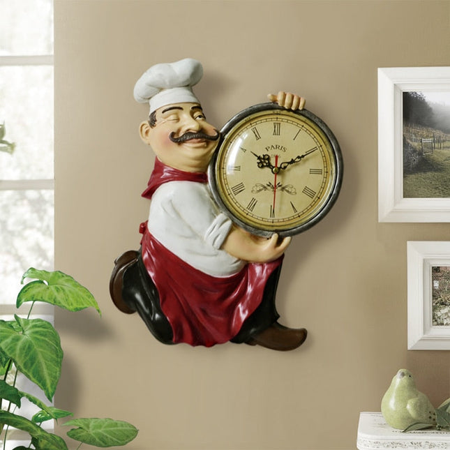 Lustige Küchenuhr Vintage Design Koch