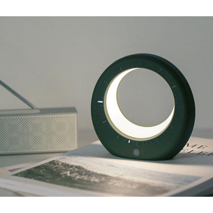 Futuristische Tischuhr mit Mond-Nachtlicht