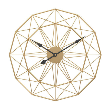 Große geometrische Wanduhr aus Metall