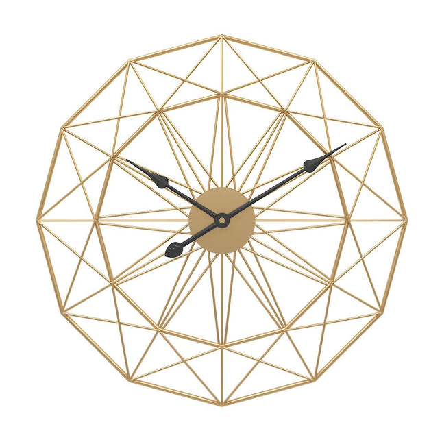 Große geometrische Wanduhr aus Metall