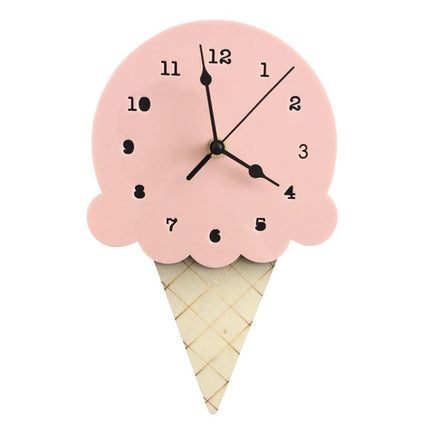 Wanduhr für Kinderzimmer als Eistüte