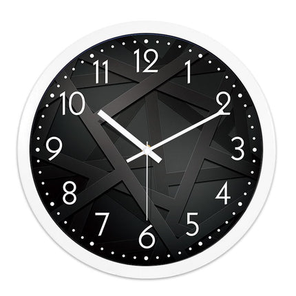 Moderne schwarze Wanduhr abstraktes Design