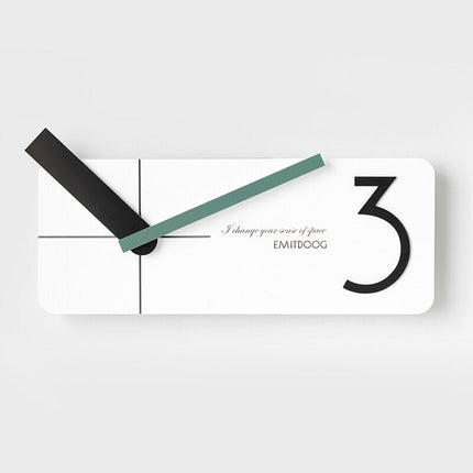 Rechteckige Wanduhr modernes minimalistisches Design