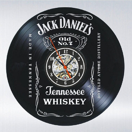 Jack Daniel's Logo Schallplattenuhr Vinyl
