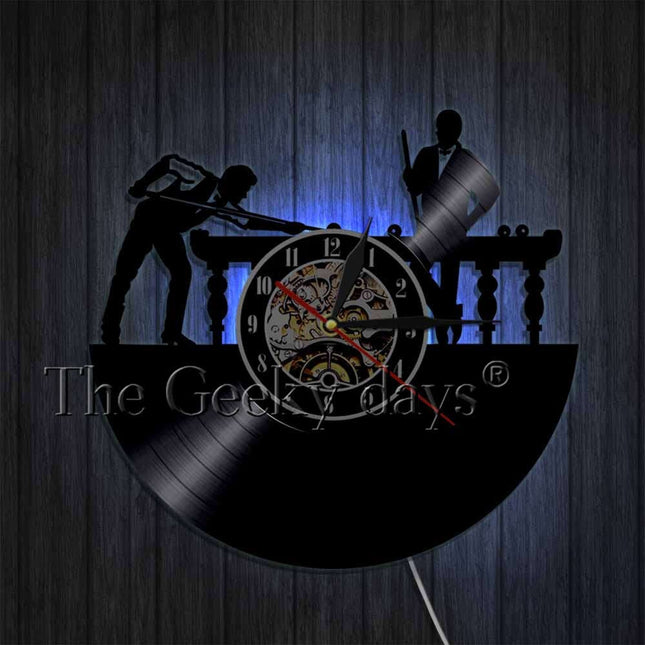 Billard Schallplattenuhr für das Spielzimmer