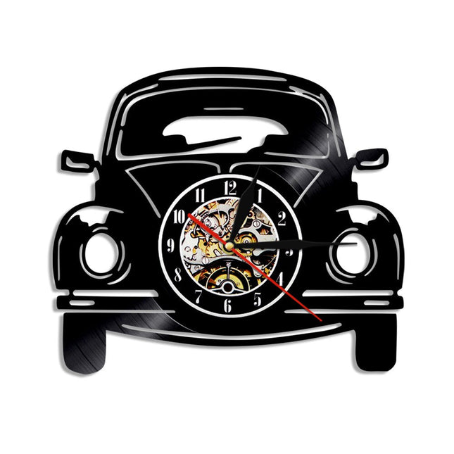 Auto Schallplattenuhr Käfer Retro Design