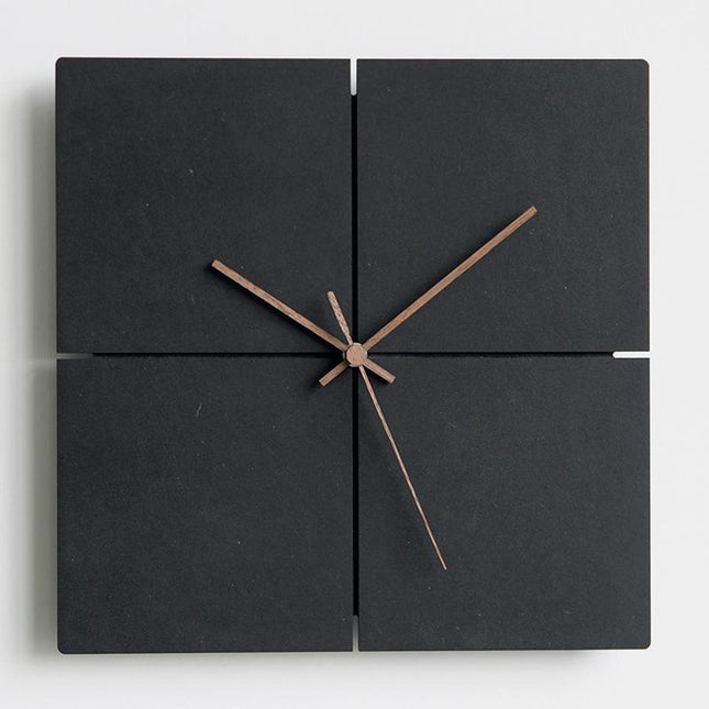 Schwarze skandinavische Wanduhr minimalistisches Design