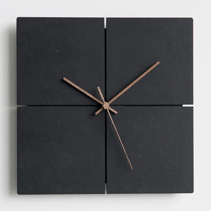 Schwarze skandinavische Wanduhr minimalistisches Design