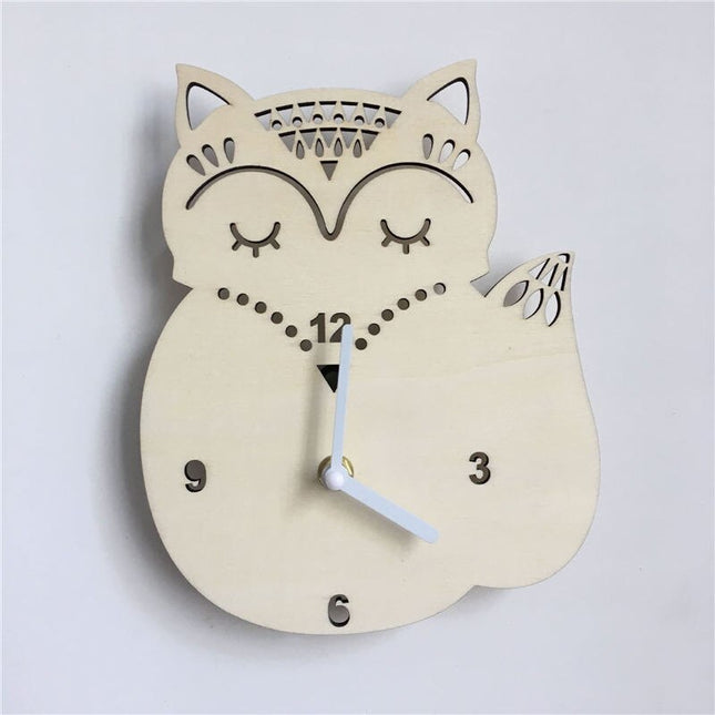 Wanduhr Eule aus Holz geschnitzt