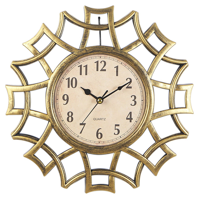 Dekorative Wanduhr im Vintage-Sonnendesign