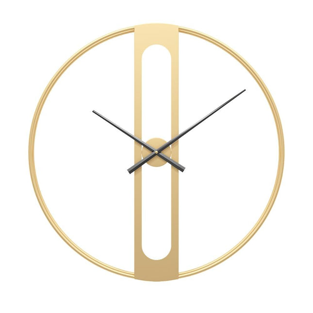 Futuristische Wanduhr Gold minimalistisches Design