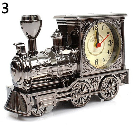 Tischuhr im Design einer Vintage-Lokomotive