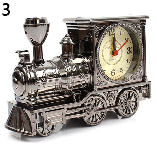 Tischuhr im Design einer Vintage-Lokomotive