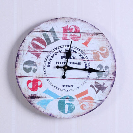 Retro Wanduhr im 60er-Jahre Nummernschild-Look