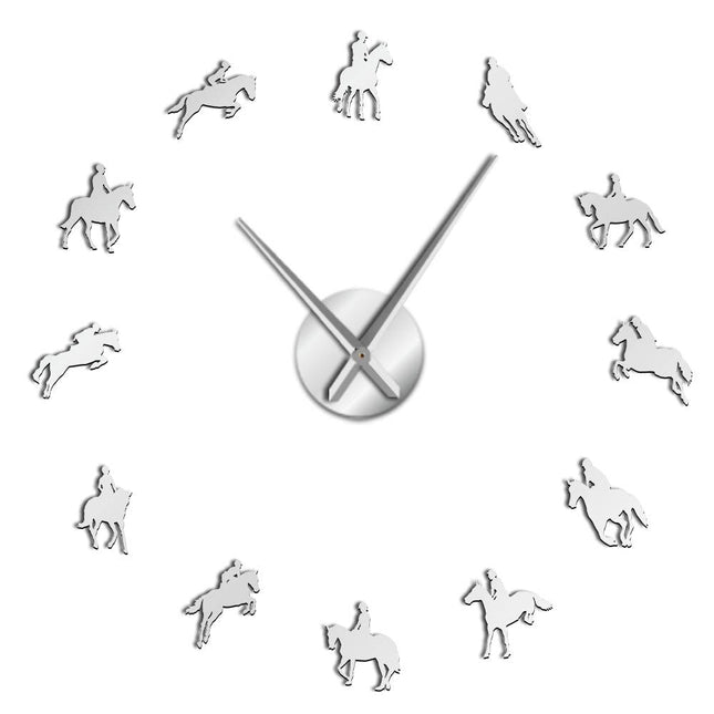 Große DIY Wanduhr Pferde zum Aufkleben